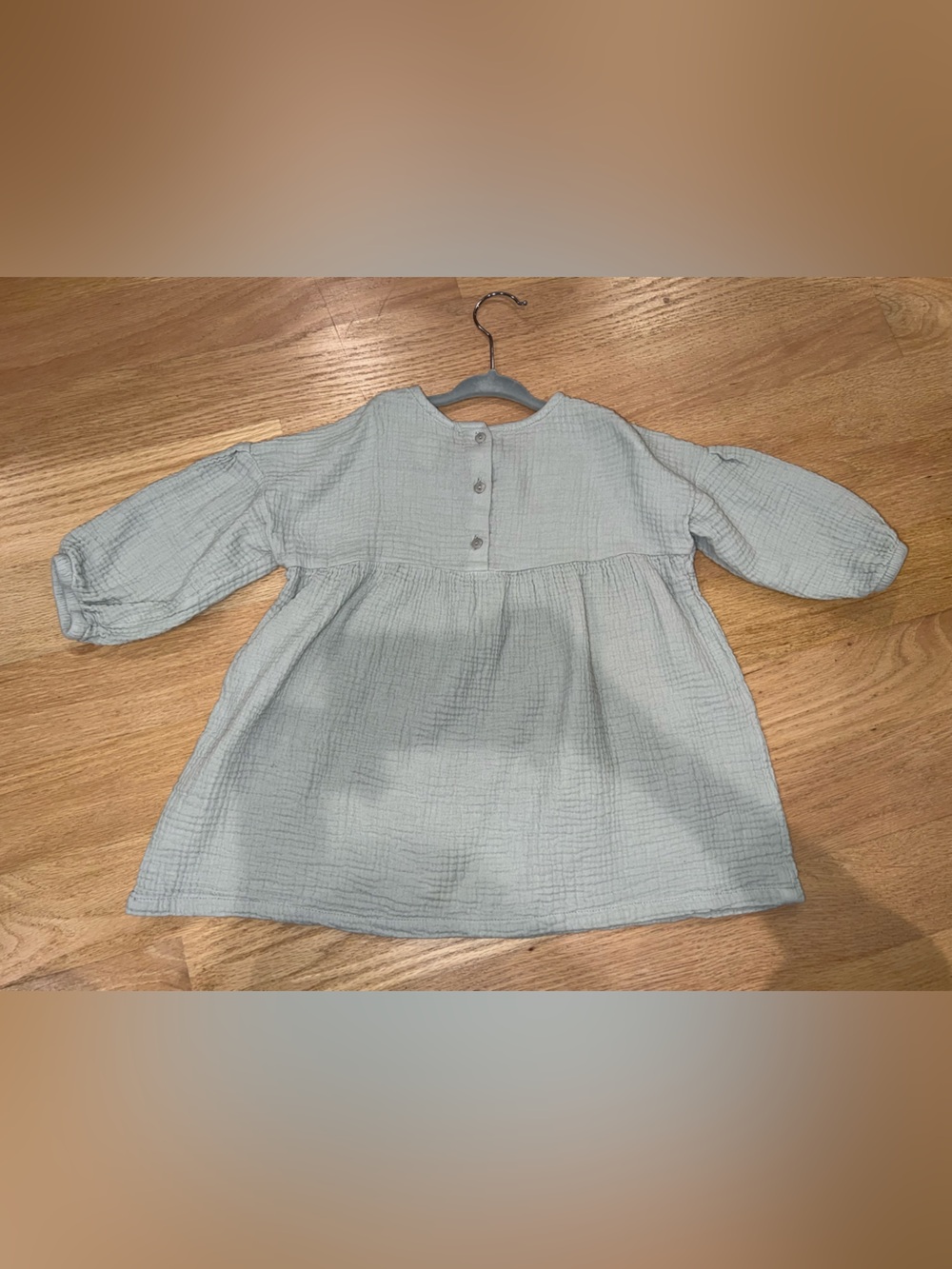 H&M Light Blue Puff Sleeve Baby Dress